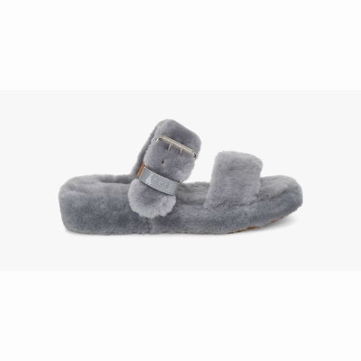 Chinelos UGG Fuzz Yeah Mulher Cinzentas | PT-NJPZR